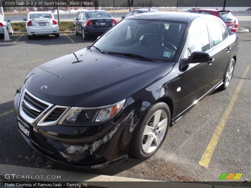 Black / Black 2009 Saab 9-3 2.0T Sport Sedan