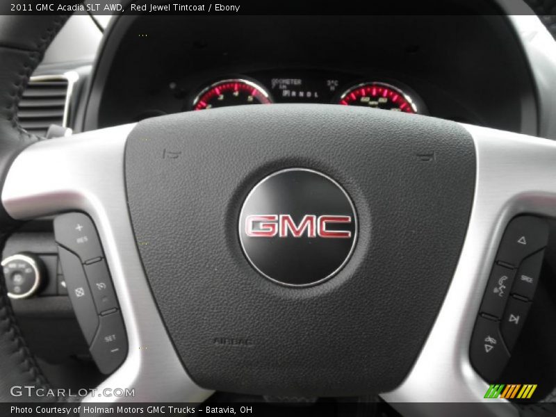Red Jewel Tintcoat / Ebony 2011 GMC Acadia SLT AWD