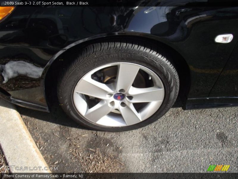 Black / Black 2009 Saab 9-3 2.0T Sport Sedan