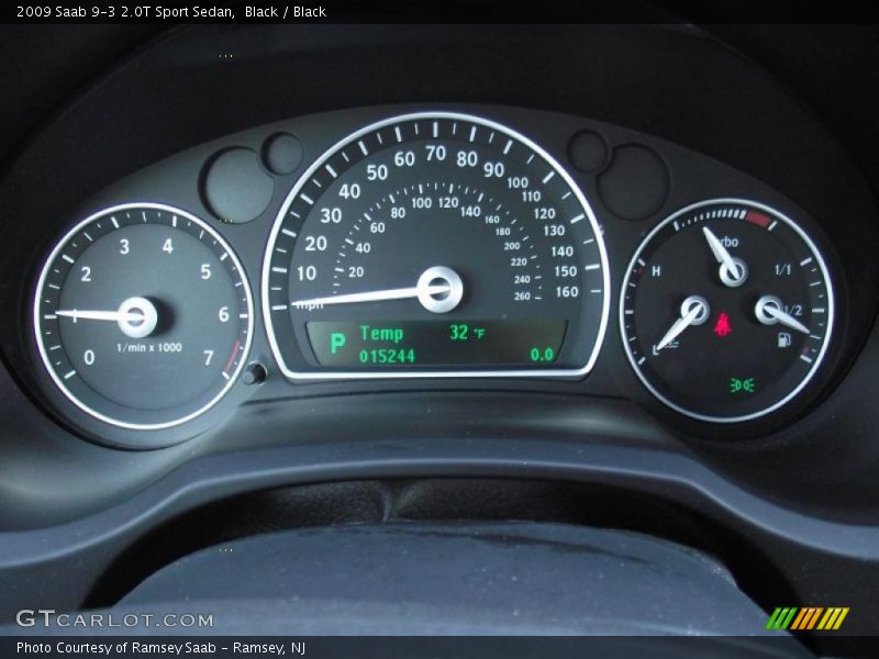 Black / Black 2009 Saab 9-3 2.0T Sport Sedan