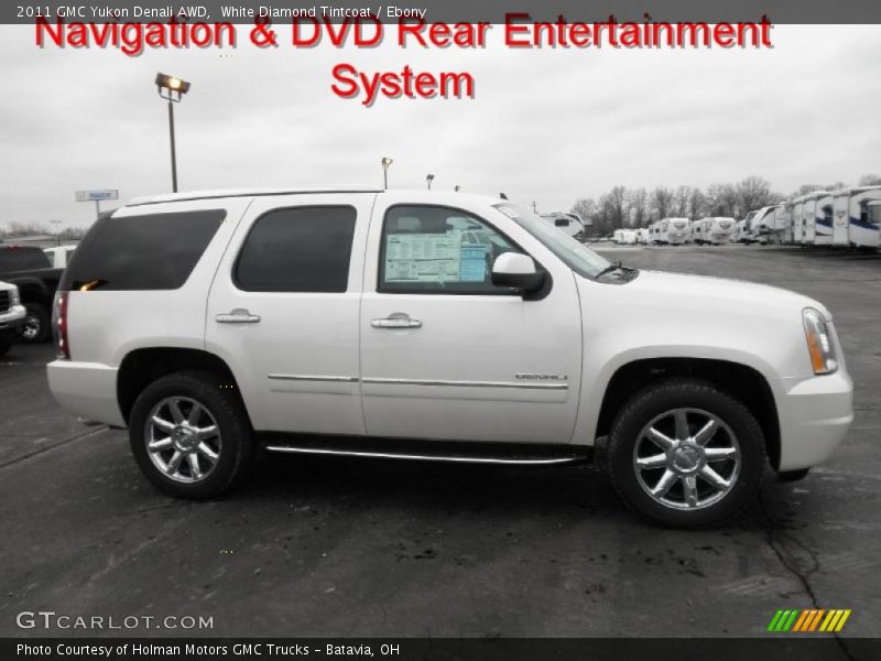 White Diamond Tintcoat / Ebony 2011 GMC Yukon Denali AWD