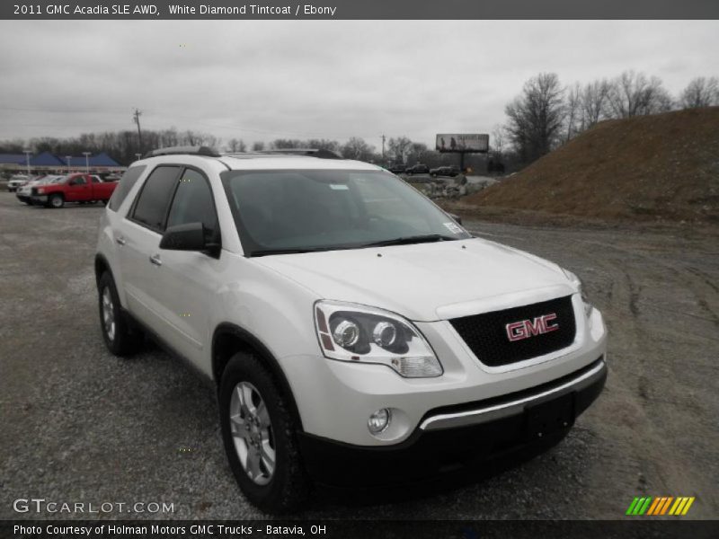 White Diamond Tintcoat / Ebony 2011 GMC Acadia SLE AWD