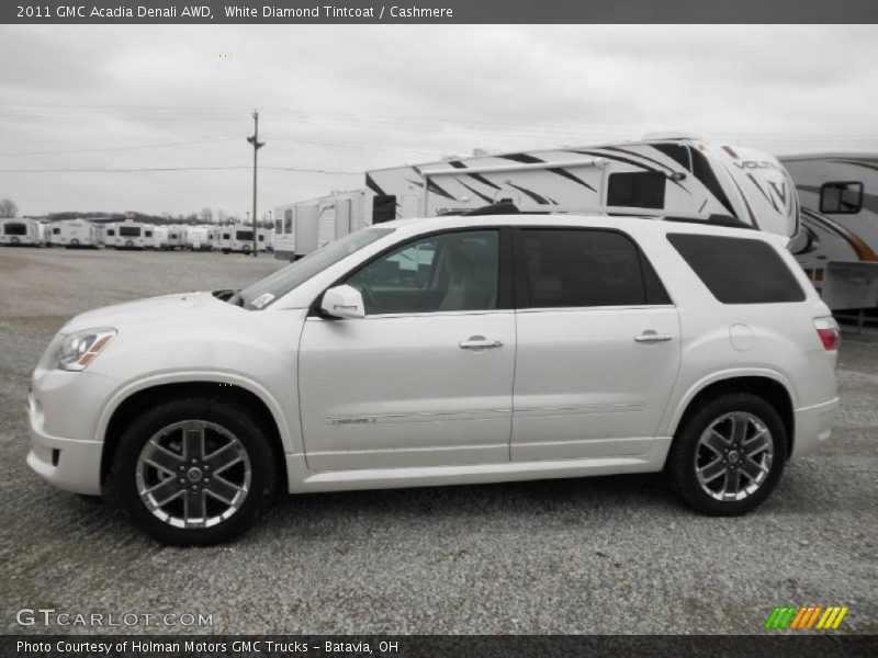 White Diamond Tintcoat / Cashmere 2011 GMC Acadia Denali AWD