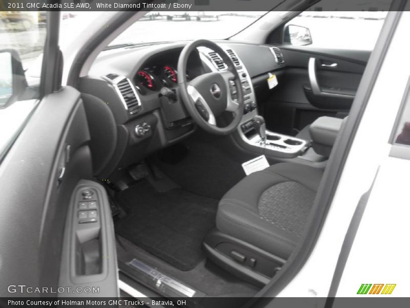 White Diamond Tintcoat / Ebony 2011 GMC Acadia SLE AWD