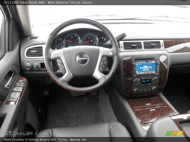 White Diamond Tintcoat / Ebony 2011 GMC Yukon Denali AWD
