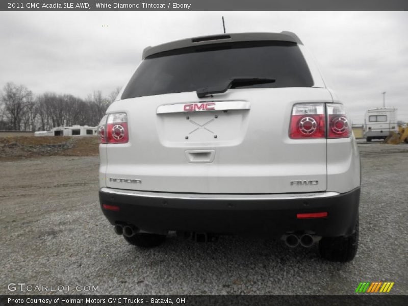 White Diamond Tintcoat / Ebony 2011 GMC Acadia SLE AWD