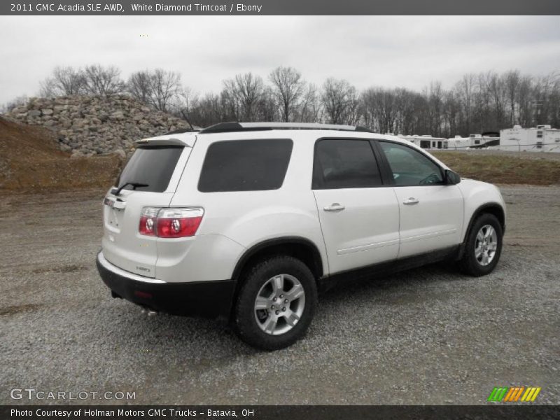 White Diamond Tintcoat / Ebony 2011 GMC Acadia SLE AWD