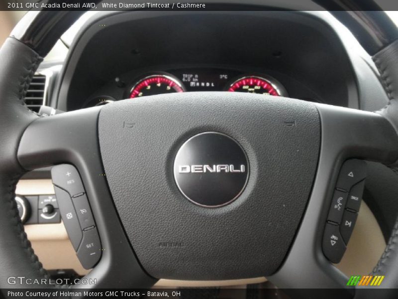 White Diamond Tintcoat / Cashmere 2011 GMC Acadia Denali AWD
