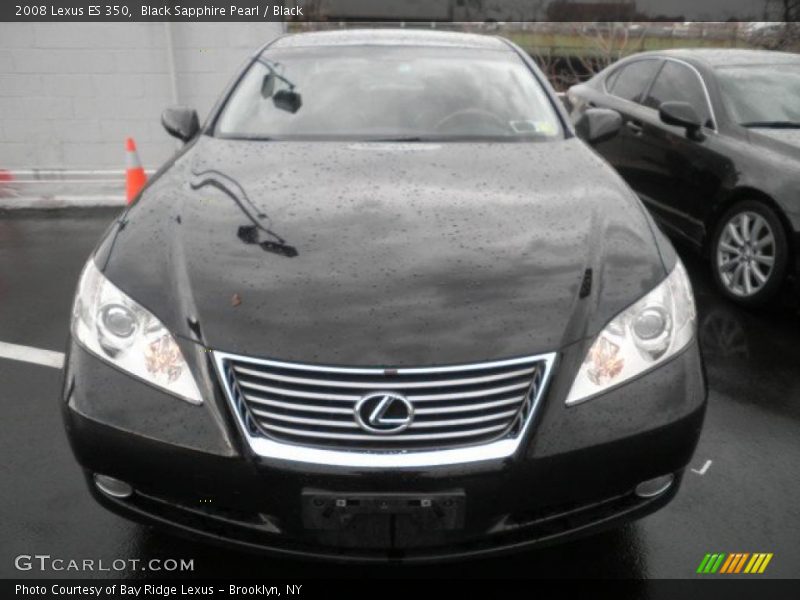 Black Sapphire Pearl / Black 2008 Lexus ES 350
