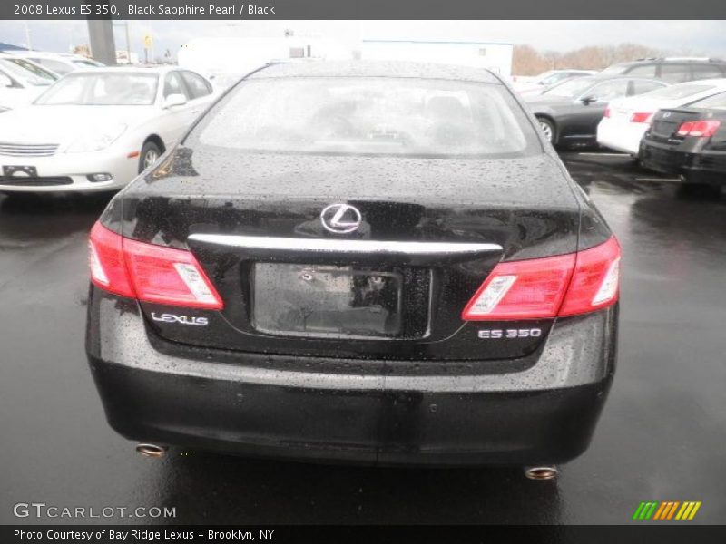 Black Sapphire Pearl / Black 2008 Lexus ES 350