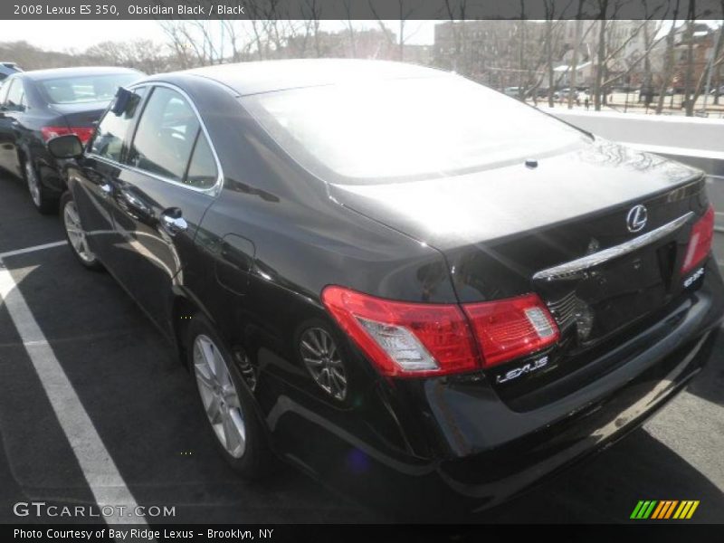 Obsidian Black / Black 2008 Lexus ES 350