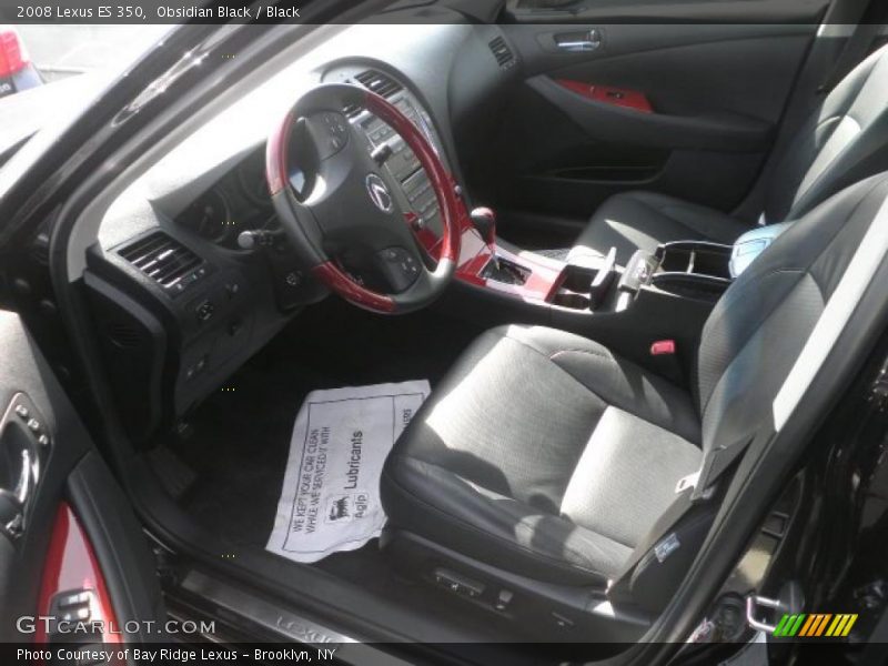 Obsidian Black / Black 2008 Lexus ES 350