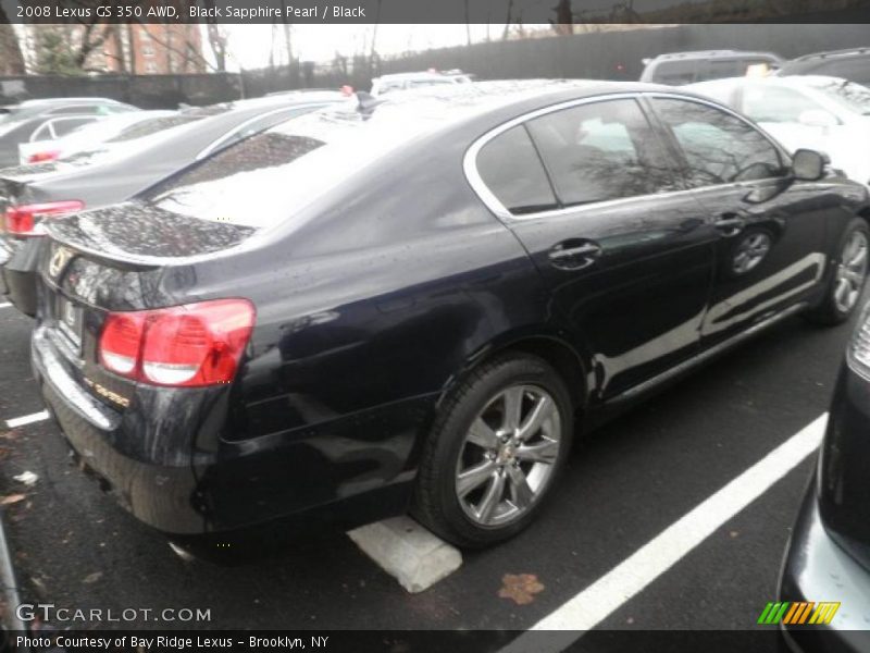 Black Sapphire Pearl / Black 2008 Lexus GS 350 AWD