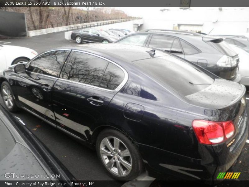 Black Sapphire Pearl / Black 2008 Lexus GS 350 AWD