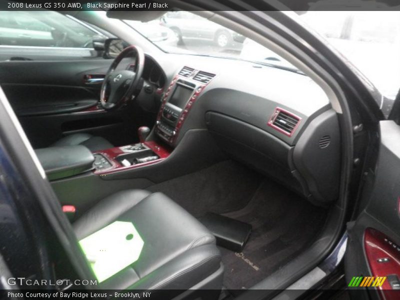 Black Sapphire Pearl / Black 2008 Lexus GS 350 AWD