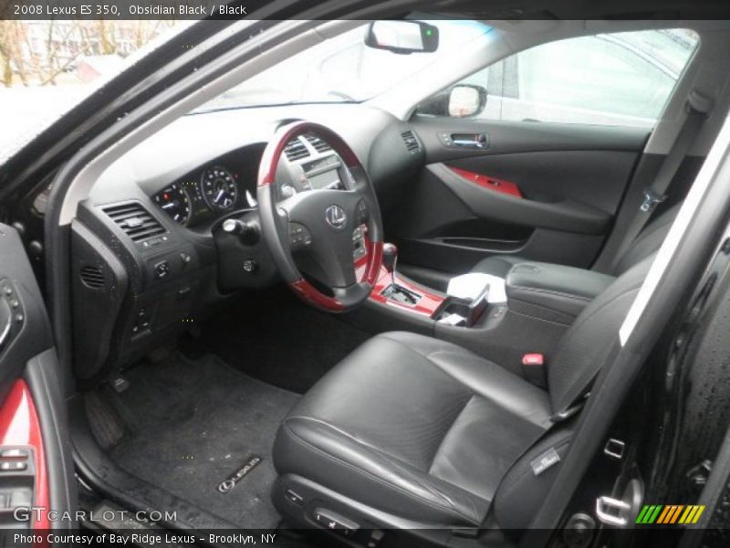Obsidian Black / Black 2008 Lexus ES 350