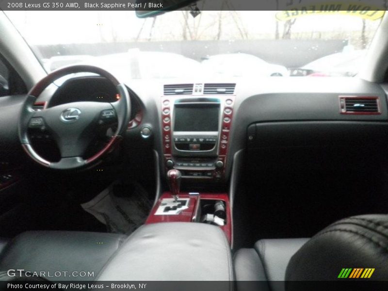 Black Sapphire Pearl / Black 2008 Lexus GS 350 AWD