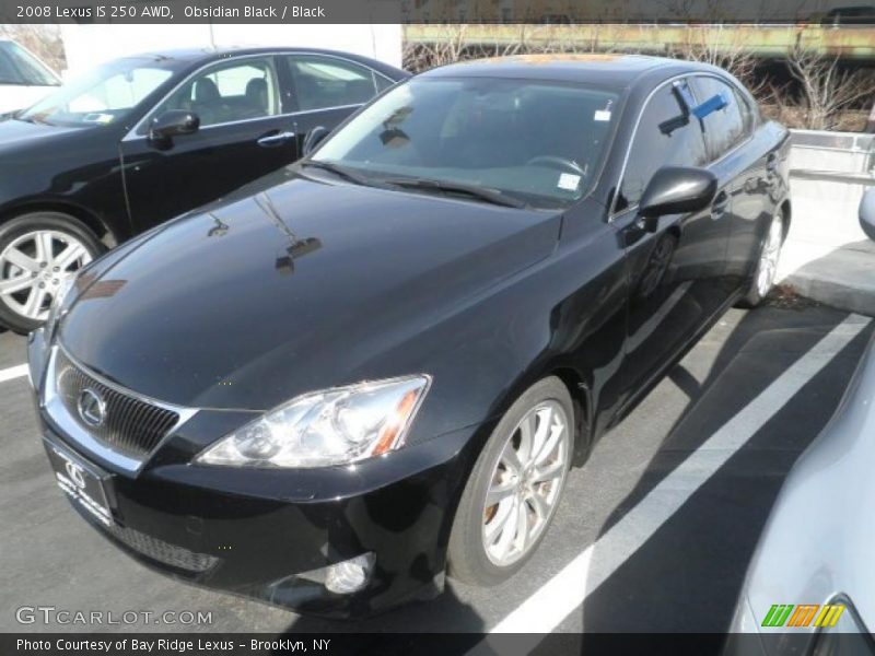 Obsidian Black / Black 2008 Lexus IS 250 AWD