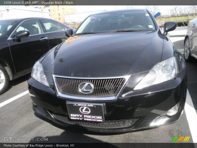Obsidian Black / Black 2008 Lexus IS 250 AWD