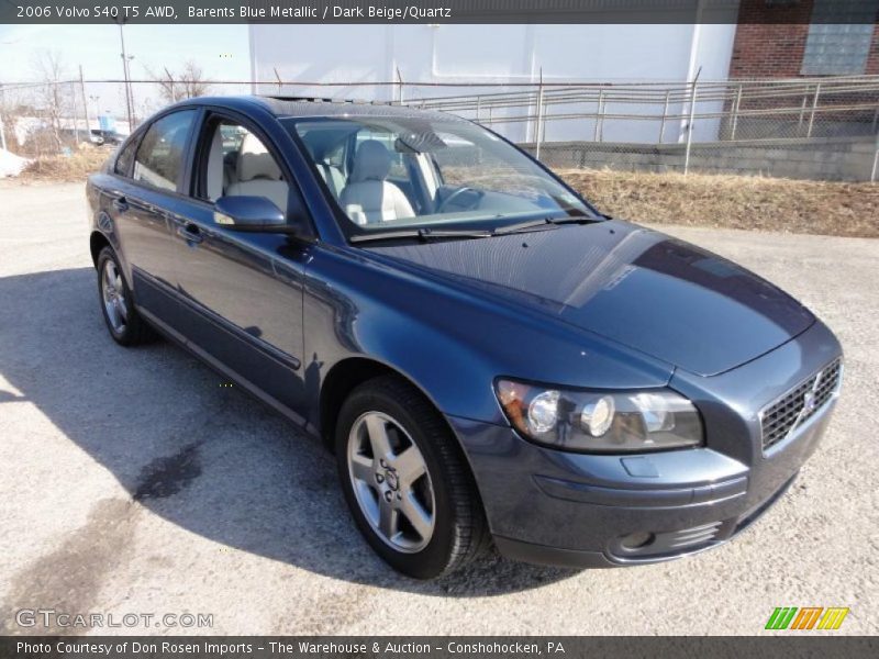 Barents Blue Metallic / Dark Beige/Quartz 2006 Volvo S40 T5 AWD