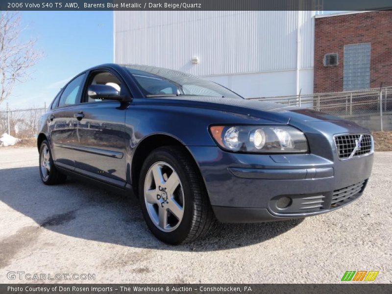 Barents Blue Metallic / Dark Beige/Quartz 2006 Volvo S40 T5 AWD