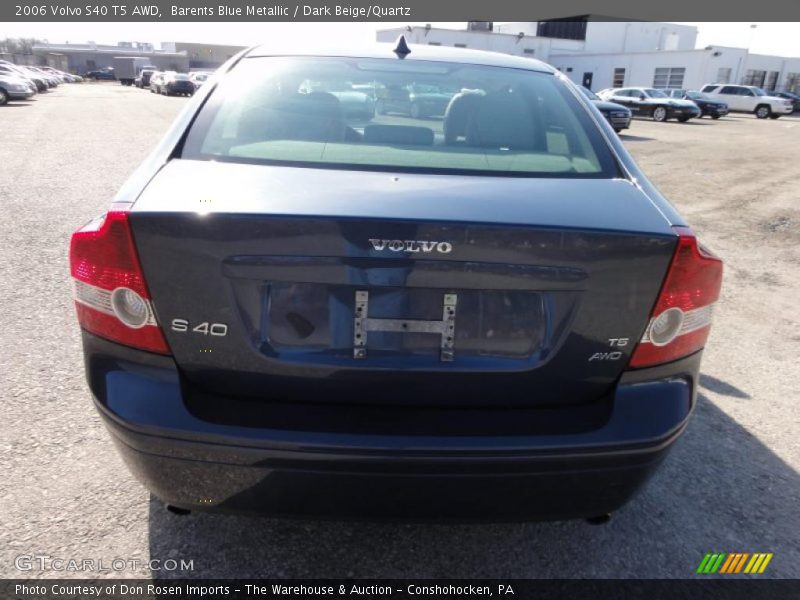 Barents Blue Metallic / Dark Beige/Quartz 2006 Volvo S40 T5 AWD