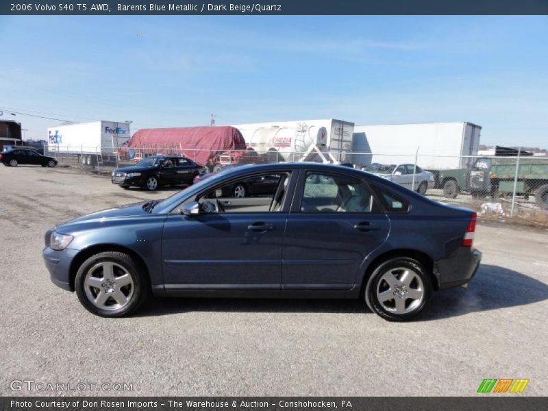 Barents Blue Metallic / Dark Beige/Quartz 2006 Volvo S40 T5 AWD