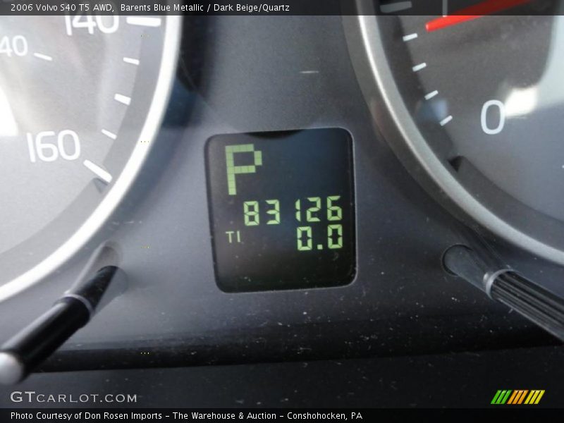 Barents Blue Metallic / Dark Beige/Quartz 2006 Volvo S40 T5 AWD