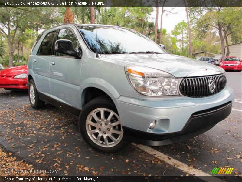Blue Frost Metallic / Neutral 2006 Buick Rendezvous CX