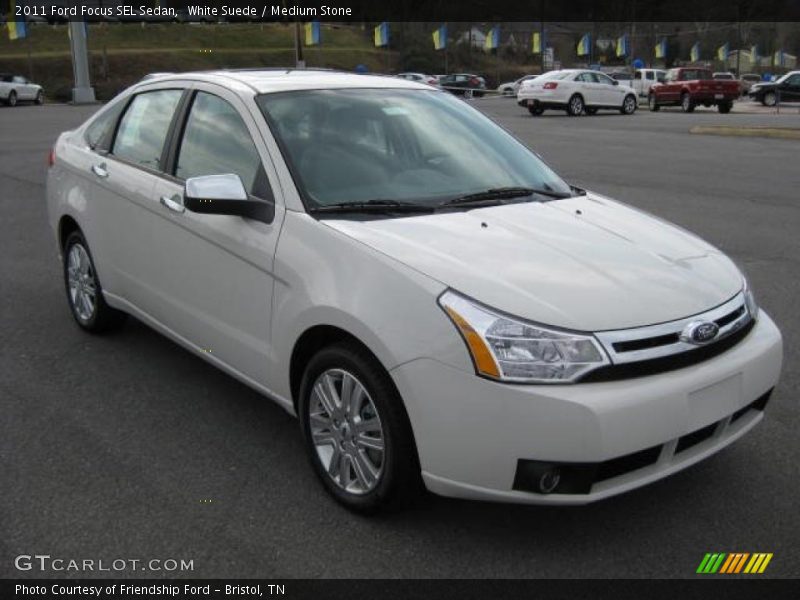 White Suede / Medium Stone 2011 Ford Focus SEL Sedan