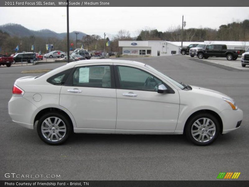 White Suede / Medium Stone 2011 Ford Focus SEL Sedan