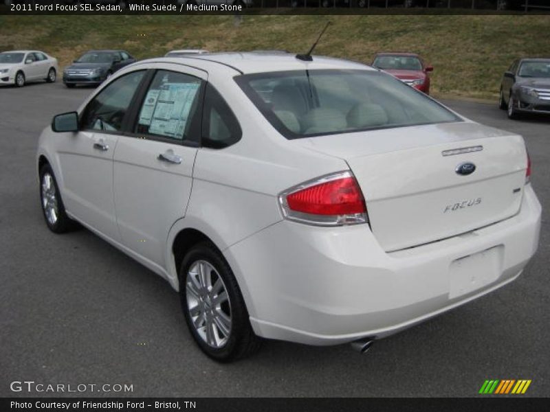 White Suede / Medium Stone 2011 Ford Focus SEL Sedan