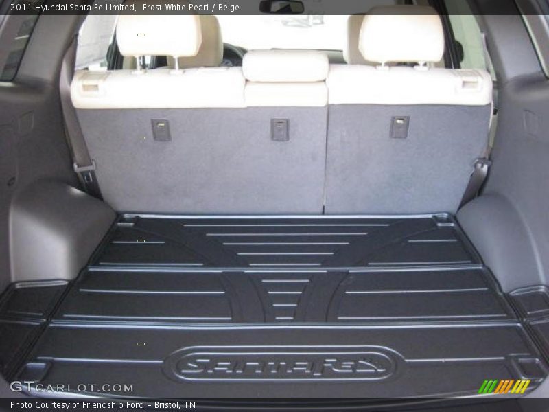 Frost White Pearl / Beige 2011 Hyundai Santa Fe Limited