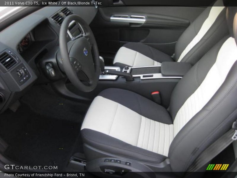 Ice White / Off Black/Blonde T-Tec 2011 Volvo C30 T5