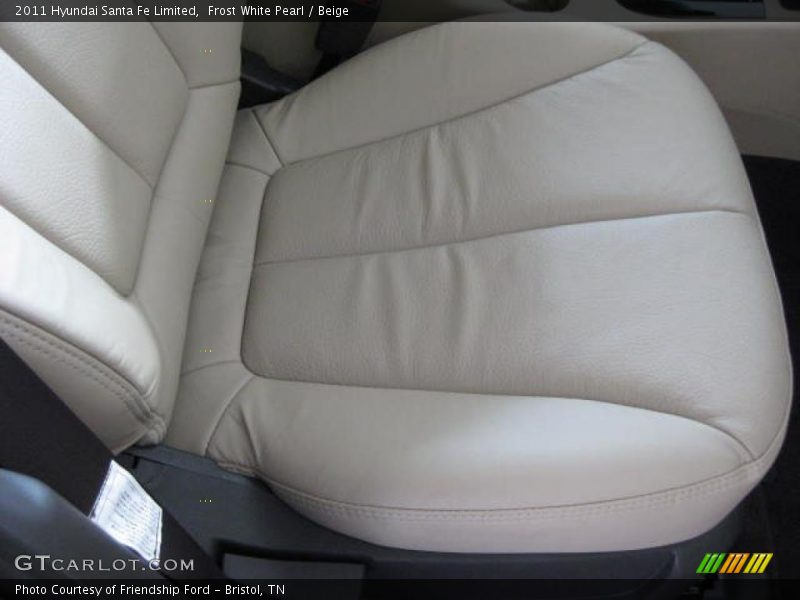 Frost White Pearl / Beige 2011 Hyundai Santa Fe Limited