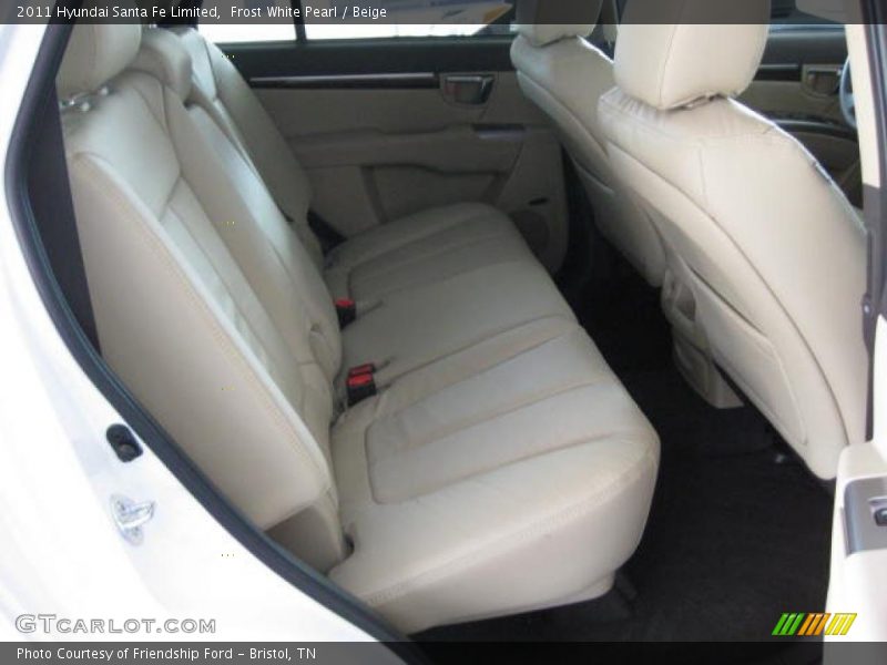 Frost White Pearl / Beige 2011 Hyundai Santa Fe Limited