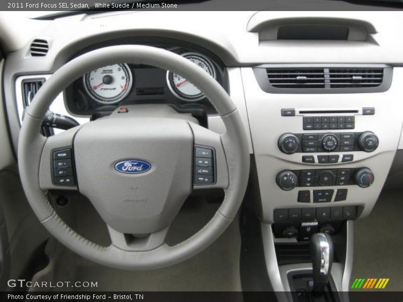 White Suede / Medium Stone 2011 Ford Focus SEL Sedan