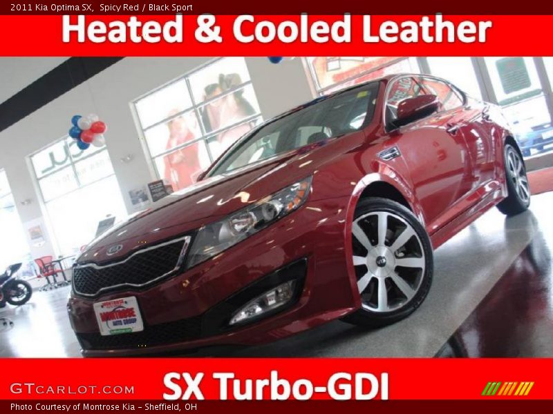 Spicy Red / Black Sport 2011 Kia Optima SX