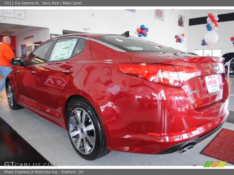 Spicy Red / Black Sport 2011 Kia Optima SX
