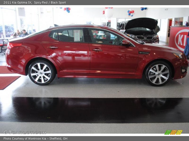 Spicy Red / Black Sport 2011 Kia Optima SX