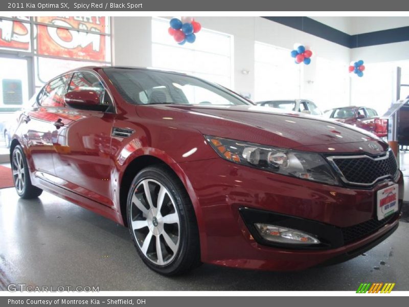 Spicy Red / Black Sport 2011 Kia Optima SX