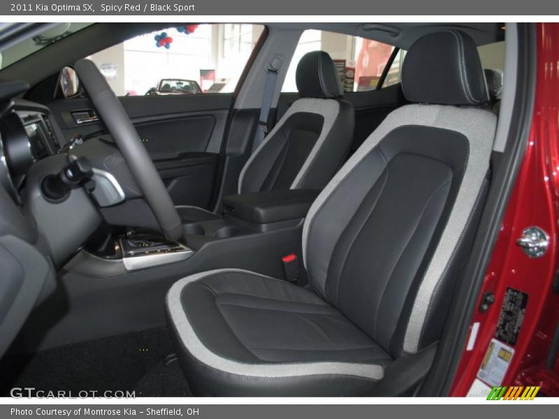  2011 Optima SX Black Sport Interior