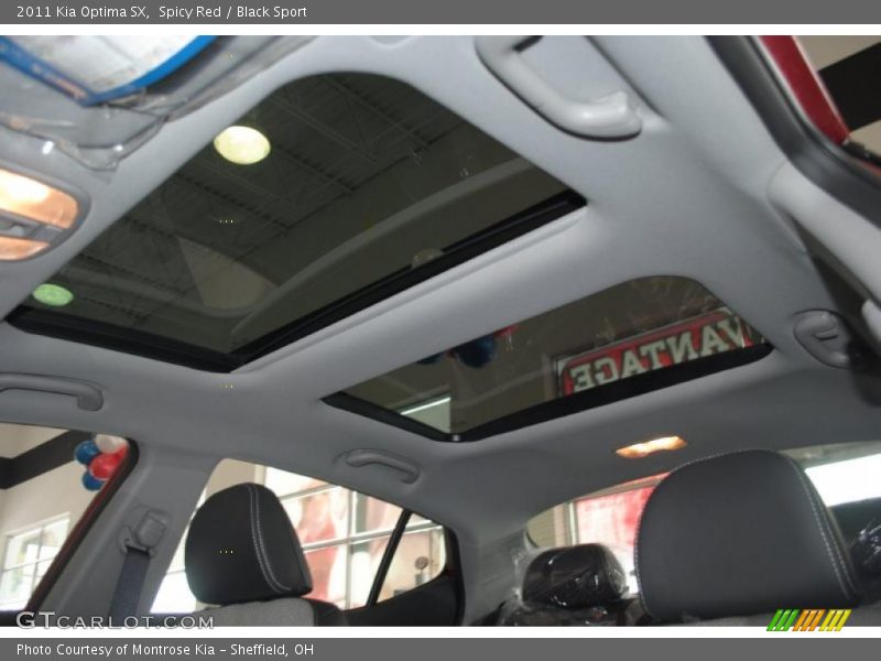 Sunroof of 2011 Optima SX