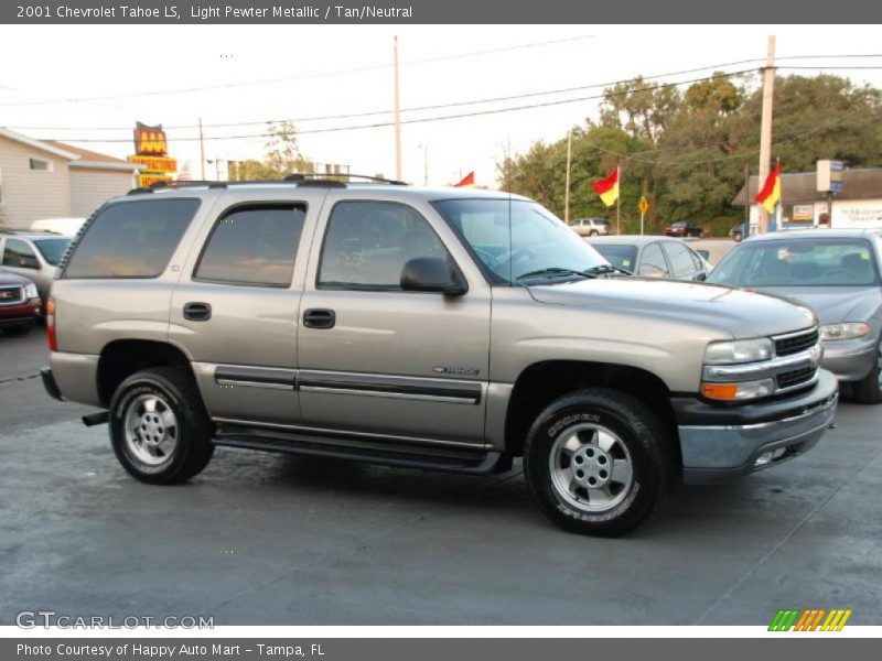 Light Pewter Metallic / Tan/Neutral 2001 Chevrolet Tahoe LS