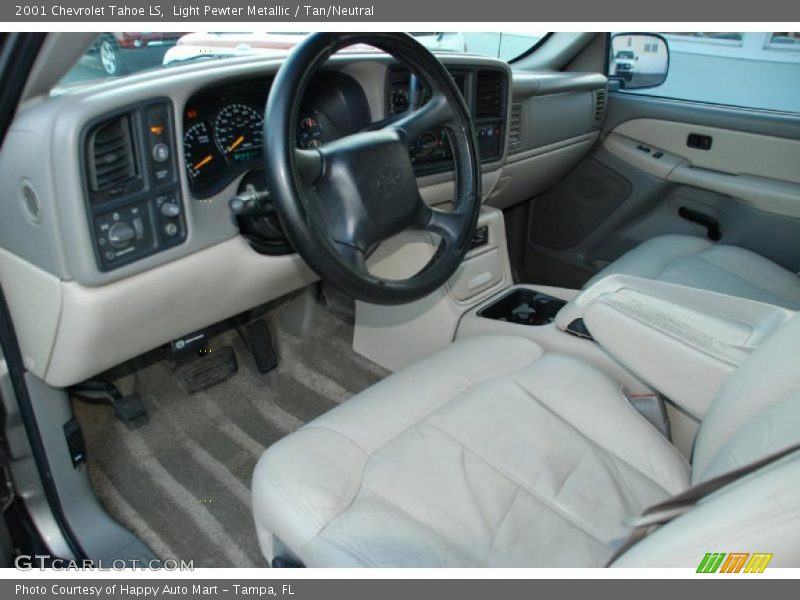 Light Pewter Metallic / Tan/Neutral 2001 Chevrolet Tahoe LS