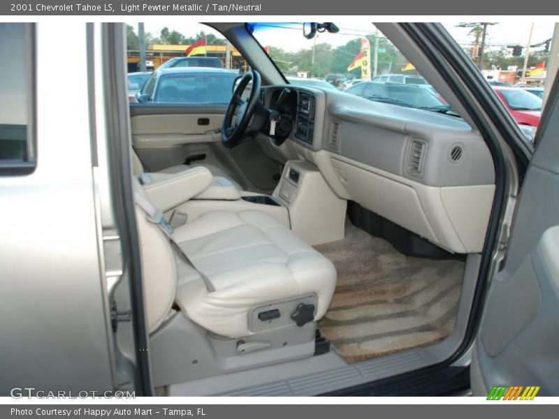 Light Pewter Metallic / Tan/Neutral 2001 Chevrolet Tahoe LS