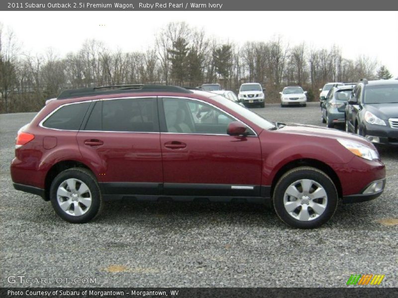 Ruby Red Pearl / Warm Ivory 2011 Subaru Outback 2.5i Premium Wagon
