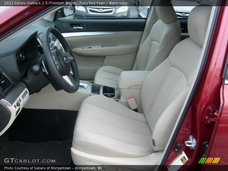 Ruby Red Pearl / Warm Ivory 2011 Subaru Outback 2.5i Premium Wagon