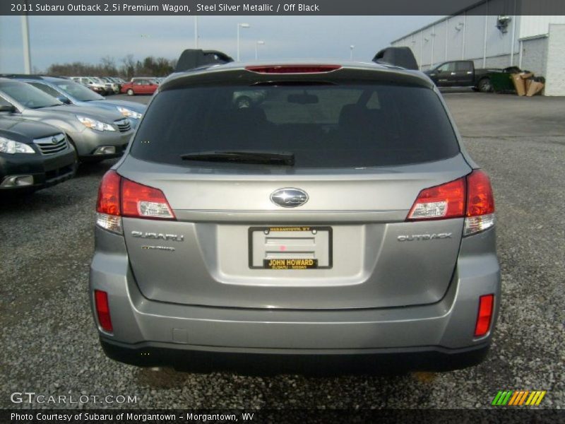 Steel Silver Metallic / Off Black 2011 Subaru Outback 2.5i Premium Wagon