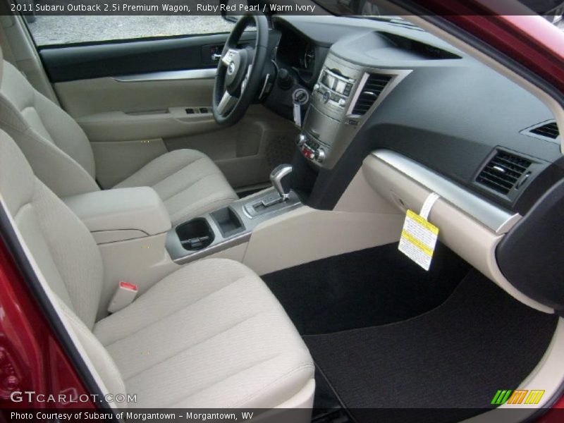 Ruby Red Pearl / Warm Ivory 2011 Subaru Outback 2.5i Premium Wagon